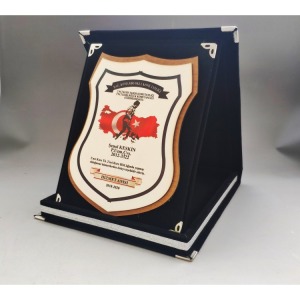 Lazer Kesim Siyah Albüm Plaket Hizmet Anısı