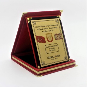 Asker Tayin Kadife Plaket 12x16cm