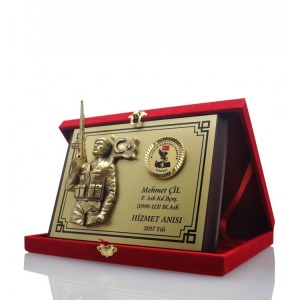 Ahşap 3 Boyutlu Komando Kadife Plaket