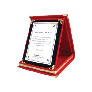 15x20 cm Kadife Plaket